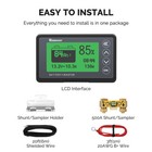Renogy 500a Battery Monitor With Shunt  High And Low Voltage Programmable Alarm