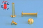Aluminum 5050 5052 Brass Plated Post   Matching Screw  8-32x1 4  25sets