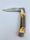 Vintage Parker Edwards A1423-1 Clip Point Elk Horn Trapper Knife