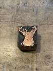 Printing Letterpress Printers Block Antique Copper Elk With Antlers  1261 