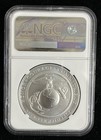 2023 U s  Marine Corps 1 Oz Silver Medal Ngc Ms70