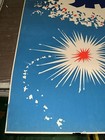Huge Vintage Block   Kuhl Window Display Poster Nos July 4th Fireworks Store