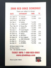New Jersey Red Dogs 2000 Afl Pocket Schedule Arena Football League Vintage