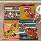 Dinoventure Multi-colored 2 Ft  X 3 Ft  Non-slip Kids Area Rug
