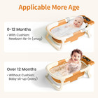 Collapsible Baby Bathtub With Soft Towel And Floating Cushion  Infant Bathtub Fo