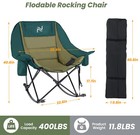 Slsy Oversized Rocking Camping Chair Adults 400 Lbs Heavy Duty Padded Recliner