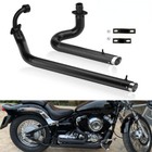 Shortshots Staggered Exhaust Pipes For Yamaha V Star 650 Xvs650 Dragstar 650