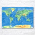 World Map Poster   Print Canvas Painting Canvas Wall Art Home Decor Canvas Mural