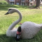 Rare  Decoy Swan  Vintage Pat Meneely 80s Carved   Wood Large H-17 In  Stamped 