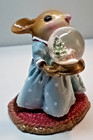 Wee Forest Folk My Little Snow Globe Christmas Tree   House Wff Box Retired 2014