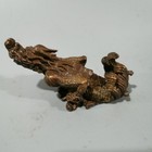 Vintage Brass Dragon Pen Holder Scholar Desk Ornament Antique Copper Decor