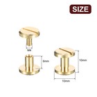 10pack Brass Chicago Screws  4x6x10mm Post Nail Stud Rivets For Leather Craft