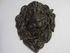 Decorative 10  Cast Iron Lion Head Wall Mount Sculpture Free Shipping