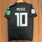 Adidas Black 2018 World Cup Argentina Lionel Messi Away Jersey Size Men   s M l