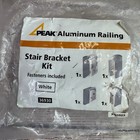 Peak Deck Railing Stair Bracket Kit White Aluminum 3  H X 2  W 36930  read 