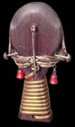 Vintage Lg Rare Martha Sleeper Warrior Tribal Brooch Pin - Wood Brass   Bakelite