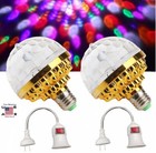 2   New Year Disco Party Colorful Rotating Magic Ball Lights W  Lamp Holder Usa