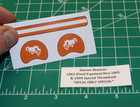 1962 - 1965   1994 Denver Broncos Diecut Gumball Football Helmets  decal Sheet 