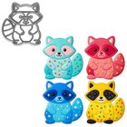 Raccoon Cookie Cutter   Stamp 4x3 79  For Baking Fondant Clay Embosser Gifts
