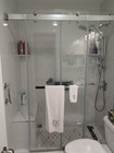 Chrome Finish Frameless Shower Doors With 3 8 Inch Self Clean Glass In Open Box