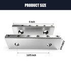 Bzbmgmo 6  Cnc Milling Steel Hardened Vise Jaws With Serrated Inserts  pair 