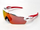 New Oakley Radar Ev Patn Sunglasses White Frame Red Prizm Lenses Oo9208