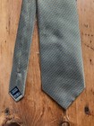 Vintage Men s Handmade Bocara Woven Silk Tie In Pale Blue And Gold Pattern