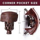 Set Of 6 Pu Leather Billiard Pool Table Pockets  Replacement Web Drop Bag Set