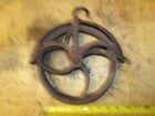 Antique Cast Iron Wheel Farm Well Pulley