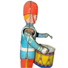 Vintage 1930 s J  Chein Mechanical Drumming Parade Soldier Tin Litho Windup
