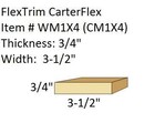 Flextrim  1x4 Flexible Flatstock  3 4  X 3-1 2  X 12 Feet Long For Arched Jam   