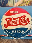 Vintage C  1942 Drink Pepsi Cola Sign Coca Cola Coke 7up Dr Pepper Orange Crush