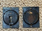 Lot Of 2 - Vintage Brass Metal Eastlake Style Recessed Pocket Door Pull