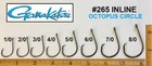 Gamakatsu  265 Inline Octopus Circle Se Hook Value Pack New  Pick Your Size 
