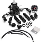 Efi Fuel Pressure Regulator Kit With Bypass Return 0-100psi Pressure Black