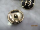 Chanel 10 Buttons Black   Gold  Tone Metal Cc   20mm So Pretty Lot 10