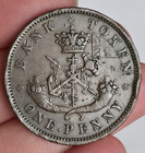 Bank Of Upper Canada 1854 One Penny Token  St  George Slaying The Dragon  15 54g