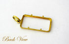 14k Yellow Gold Frame For 1 Grams Credit Suisse Gold Bar Made In Italy 