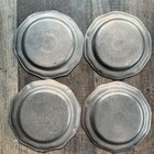 Wilton Armetale Rwp Pewter Queen Anne 9    Dinner Plates Scalloped Set Of 4 Pa Usa