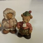 Miniature Resin Teddy Bear Figurine Set Lot Of 6 Multicolor Dressed Bears
