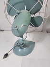 Vintage Ge General Electric Fan F18s125 Rare Teal Blue Green Antique Works  