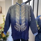 Filipino Formal Blue   White Embroidered Barong Tagalog
