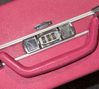 Vintage Sears Travel Master Hot Pink Travel Suitcase W  Combination Lock
