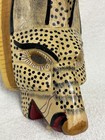 Hand Carved Wooden Wolf Coyote Animal Hanging Decorative Mask Hand Painted