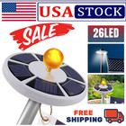 Solar Powered Flag Pole Light 26 Led Auto Active Super Bright Waterproof Usa