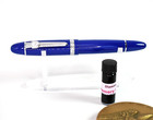 True Blue Jinhao Elite X159 Wide Body Steel Fountain Pen  Medium Nib     Ink