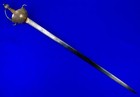 Spanish Spain Toledo Antique 19 Century Large   Heavy Engraved Rapier Sword