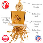 Bonka Bird Toys 2609 Natural Sola Heart Sola Atta Chew Shred Parrot Cage Toy Pet