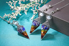 Chakra Crystal Pendulum Hexagonal Reiki Healing Crystal Points Gemstone Dowsing
