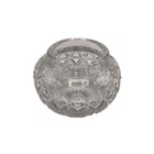 Vintage Clear Cut Crystal Pressed Glass Diamond Pattern Rose Bowl